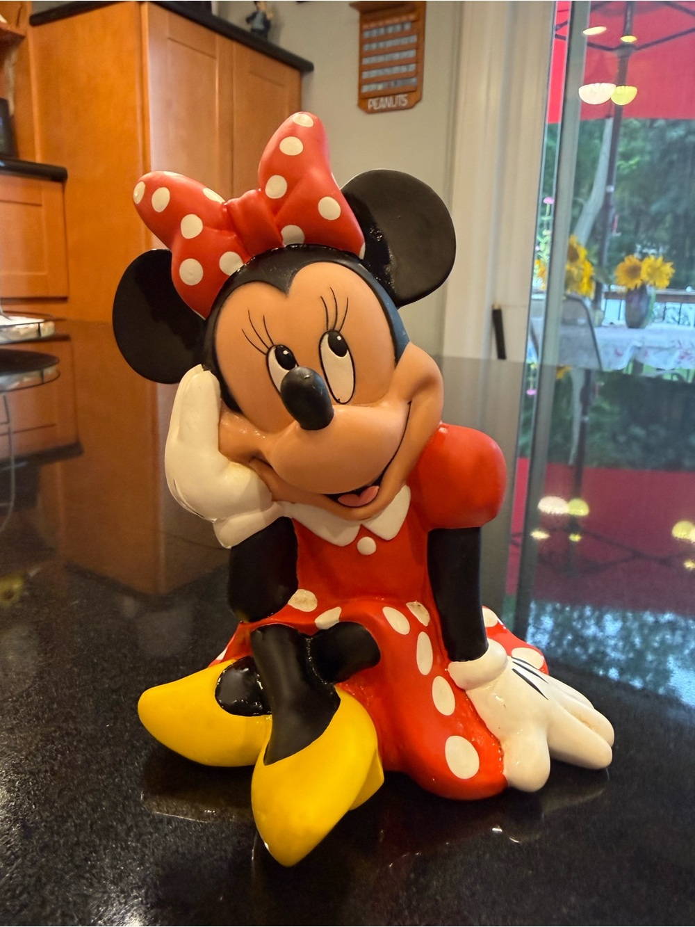 Disney Minnie Mouse Red Polka Dot bank with Yellow Shoes Vintage